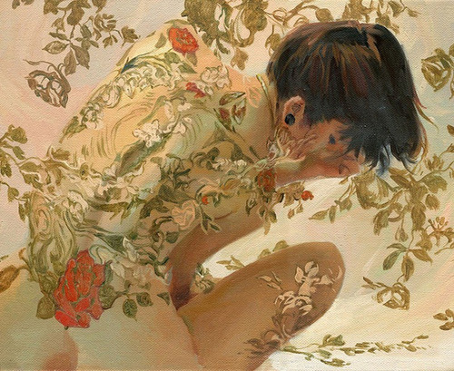 Sergio Lopez : http://exhibition-ism.com/post/37150730874/the-floral-nudes-of-sergio-lopez